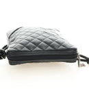 CHANEL Cambon Line Shoulder Bag Leather Black Silver CC Auth ka4610V-7