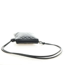 CHANEL Cambon Line Shoulder Bag Leather Black Silver CC Auth ka4610V-8