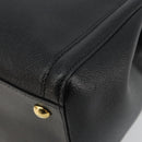 Salvatore Ferragamo Vala Chain Shoulder Bag Leather Black Gold Auth ka4612V-9