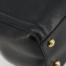 Salvatore Ferragamo Vala Chain Shoulder Bag Leather Black Gold Auth ka4612V-14
