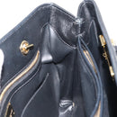 Salvatore Ferragamo Vala Chain Shoulder Bag Leather Black Gold Auth ka4612V-19