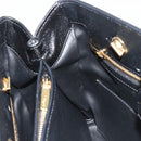 Salvatore Ferragamo Vala Chain Shoulder Bag Leather Black Gold Auth ka4612V-20