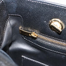 Salvatore Ferragamo Vala Chain Shoulder Bag Leather Black Gold Auth ka4612V-21