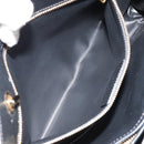 Salvatore Ferragamo Vala Chain Shoulder Bag Leather Black Gold Auth ka4612V-22