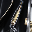 Salvatore Ferragamo Vala Chain Shoulder Bag Leather Black Gold Auth ka4612V-23