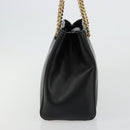 Salvatore Ferragamo Vala Chain Shoulder Bag Leather Black Gold Auth ka4612V-3