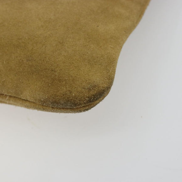 LOEWE Shoulder Bag Suede Beige Gold Auth ka4613A