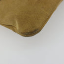 LOEWE Shoulder Bag Suede Beige Gold Auth ka4613A-15