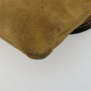 LOEWE Shoulder Bag Suede Beige Gold Auth ka4613A-16