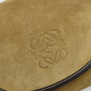 LOEWE Shoulder Bag Suede Beige Gold Auth ka4613A-17