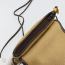 LOEWE Shoulder Bag Suede Beige Gold Auth ka4613A-10