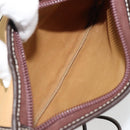 LOEWE Shoulder Bag Suede Beige Gold Auth ka4613A-12
