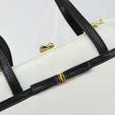 Salvatore Ferragamo Vala Handtas Leer 2way Wit Goud Auth ka4614A-16
