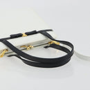 Salvatore Ferragamo Vala Handtas Leer 2way Wit Goud Auth ka4614A-7