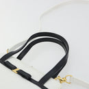 Salvatore Ferragamo Vala Handtas Leer 2way Wit Goud Auth ka4614A-8