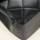 CHANEL Schultertasche Kette Lammleder Schwarz Gold CC Auth ka4618SAV-13