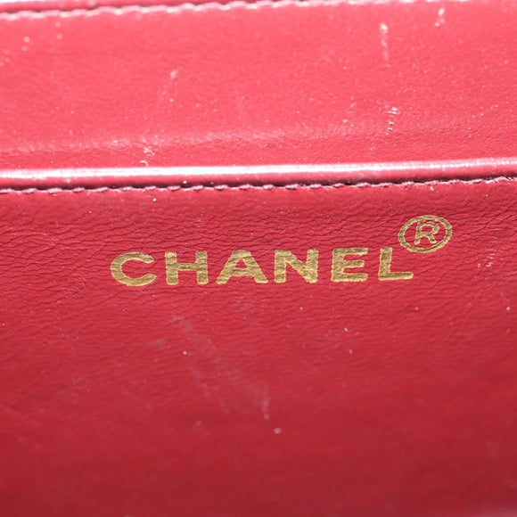 CHANEL Schultertasche Kette Lammleder Schwarz Gold CC Auth ka4618SAV