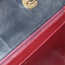 CHANEL Schultertasche Kette Lammleder Schwarz Gold CC Auth ka4618SAV-26