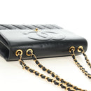 CHANEL Schultertasche Kette Lammleder Schwarz Gold CC Auth ka4618SAV-6
