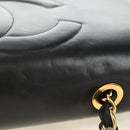 CHANEL Schultertasche Kette Lammleder Schwarz Gold CC Auth ka4618SAV-7
