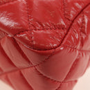 CHANEL Matelasse Hobo Chain Bag Patent leather Pink Gold CC Auth ka4620SM-13