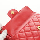 CHANEL Matelasse Hobo Chain Bag Patent leather Pink Gold CC Auth ka4620SM-17