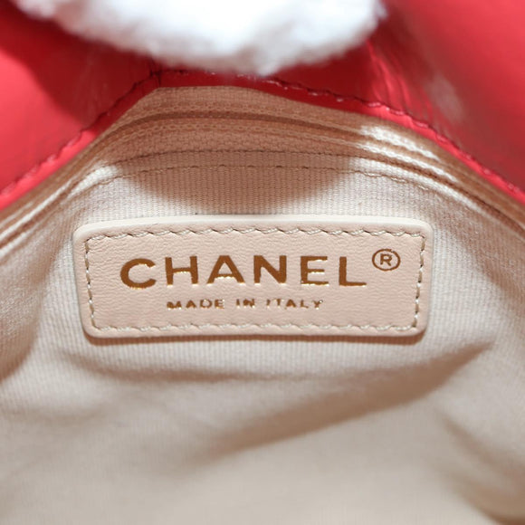 CHANEL Matelasse Hobo Chain Bag Patent leather Pink Gold CC Auth ka4620SM