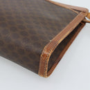 CELINE Macadam Canvas Business bag PVC Leather Brown Gold Auth ka4622-15