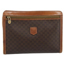 CELINE Macadam Canvas Business bag PVC Leather Brown Gold Auth ka4622-13