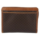 CELINE Macadam Canvas Business bag PVC Leather Brown Gold Auth ka4622-2