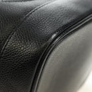 CHANEL Vanity Pouch Caviar Skin Black Gold CC Auth ka4623V-15
