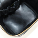 CHANEL Vanity Pouch Caviar Skin Black Gold CC Auth ka4623V-9