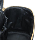 CHANEL Vanity Pouch Caviar Skin Black Gold CC Auth ka4623V-23