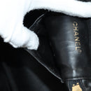 CHANEL Vanity Pouch Caviar Skin Black Gold CC Auth ka4623V-26