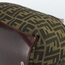 FENDI Zucca Canvas Hand Bag Black Brown Auth ka4624-9
