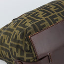 FENDI Zucca Canvas Hand Bag Black Brown Auth ka4624-14