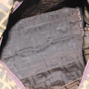 FENDI Zucca Canvas Hand Bag Black Brown Auth ka4624-11