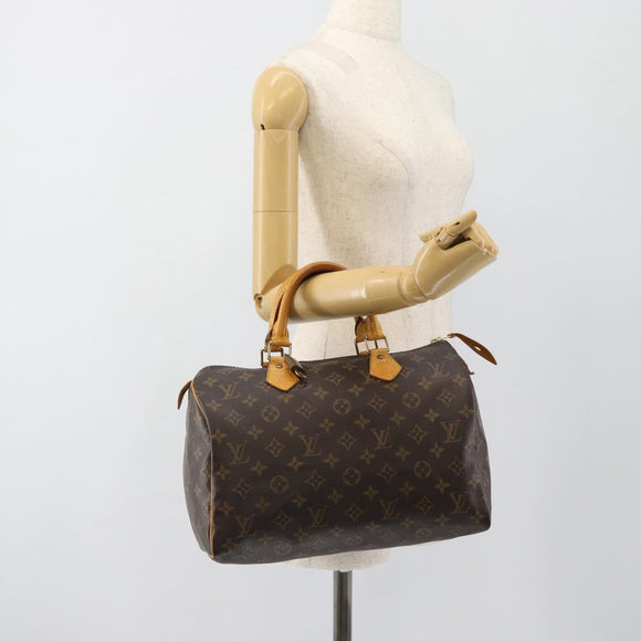 LOUIS VUITTON Monogram Speedy 30 Hand Bag M41526 LV Auth ka4625A