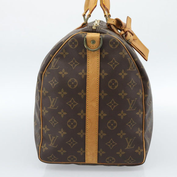 LOUIS VUITTON Monogram Keepall Bandouliere 50 Boston Bag M41416 LV Auth ka4628