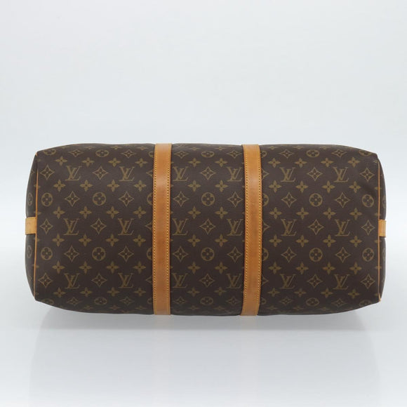 LOUIS VUITTON Monogram Keepall Bandouliere 50 Boston Bag M41416 LV Auth ka4628