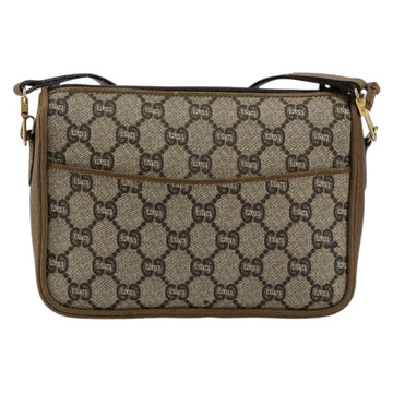 GUCCI GG Plus Supreme Shoulder Bag PVC Beige Gold Auth ka463 - 0