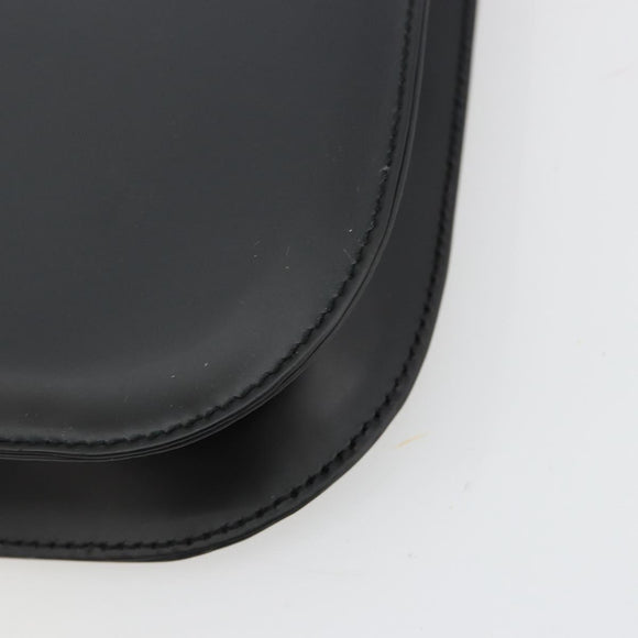 Salvatore Ferragamo Vala Shoulder Bag Leather Black Silver Auth ka4630