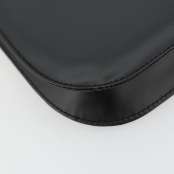 Salvatore Ferragamo Vala Shoulder Bag Leather Black Silver Auth ka4630