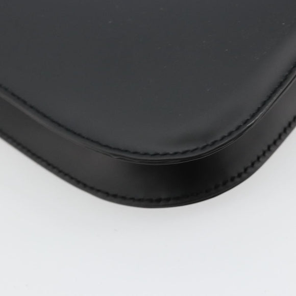 Salvatore Ferragamo Vala Shoulder Bag Leather Black Silver Auth ka4630