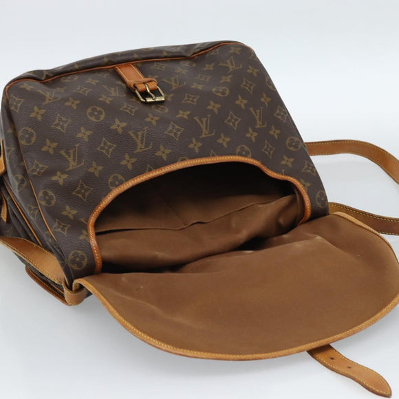 LOUIS VUITTON Monogram Saumur 35 Shoulder Bag M42254 LV Auth ka4631