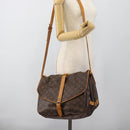 LOUIS VUITTON Monogram Saumur 35 Shoulder Bag M42254 LV Auth ka4631-29