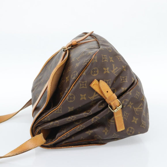 LOUIS VUITTON Monogram Saumur 35 Shoulder Bag M42254 LV Auth ka4631