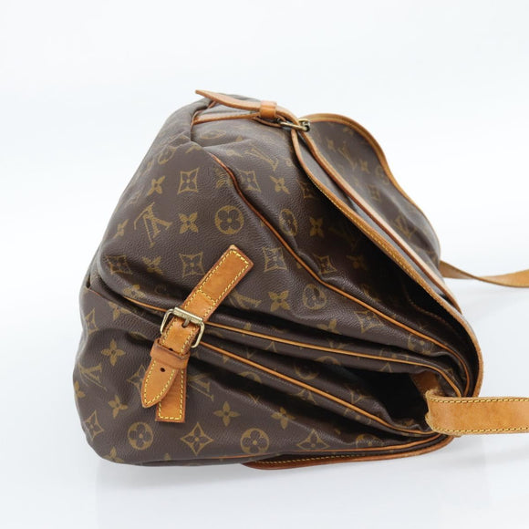 LOUIS VUITTON Monogram Saumur 35 Shoulder Bag M42254 LV Auth ka4631