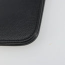 Christian Dior Chain Shoulder Bag Leather Black Gold Auth ka4632-12