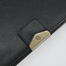 Christian Dior Chain Shoulder Bag Leather Black Gold Auth ka4632-14